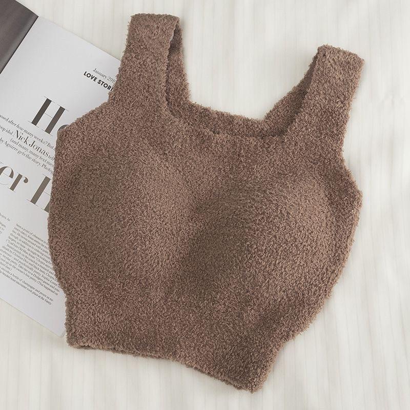 𝐑𝐈𝐂𝐇｜羊絨暖呼呼帶胸墊保暖內搭背心短款/長款（預購）-細節圖5