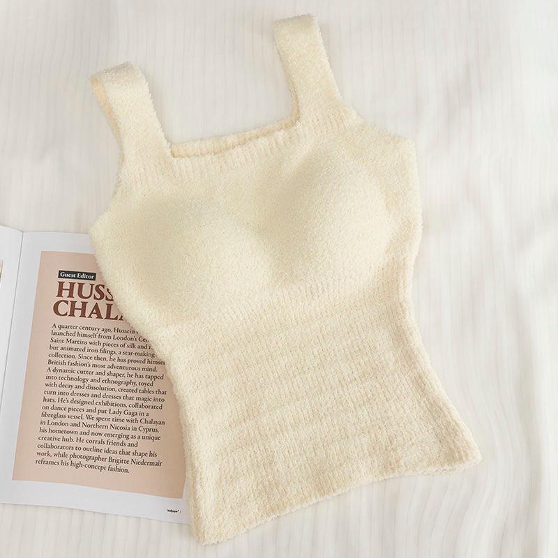 𝐑𝐈𝐂𝐇｜羊絨暖呼呼帶胸墊保暖內搭背心短款/長款（預購）-細節圖9