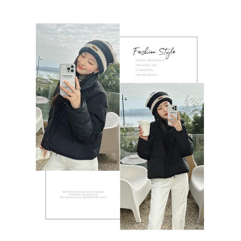 𝐑𝐈𝐂𝐇｜韓版短款羽絨外套白鴨絨簡約百搭-細節圖3