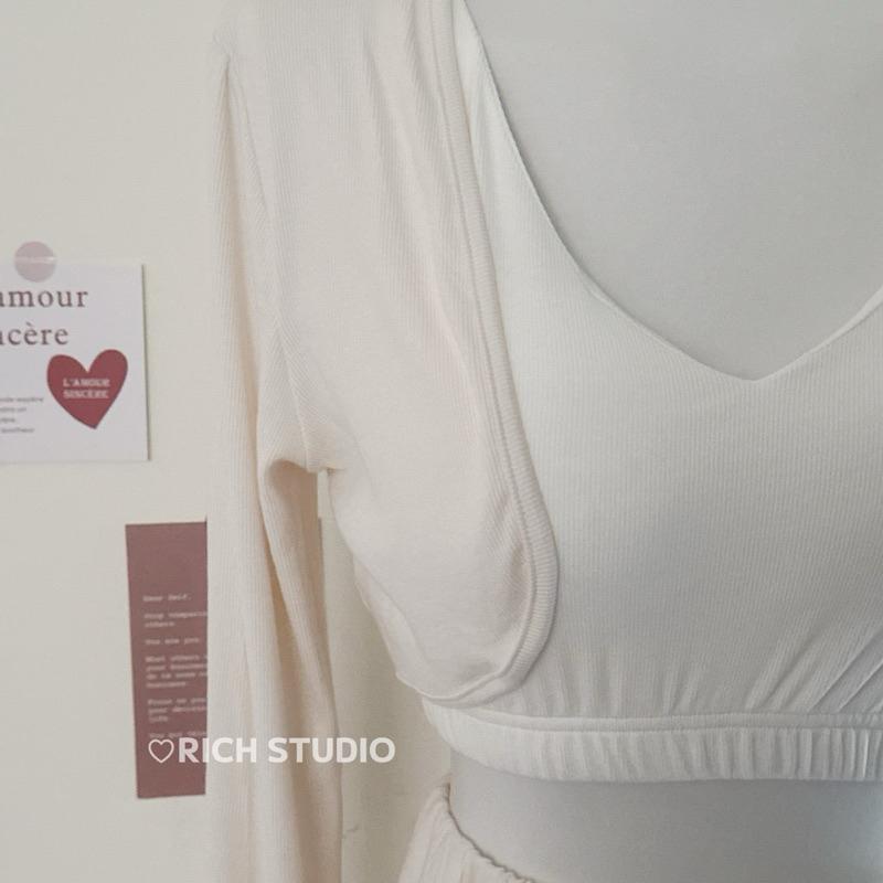 𝐑𝐈𝐂𝐇 🏷️ 𝐒𝐚𝐥𝐞 ୨୧小清新涼感面料套裝3件套可分開搭配 超值！-細節圖6