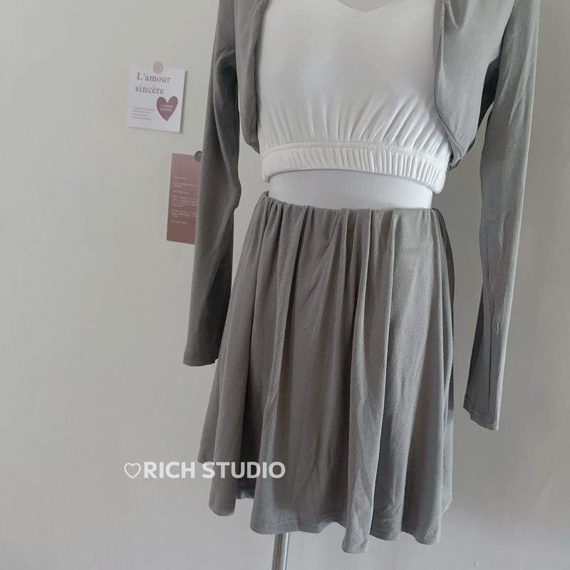 𝐑𝐈𝐂𝐇 🏷️ 𝐒𝐚𝐥𝐞 ୨୧小清新涼感面料套裝3件套可分開搭配 超值！-細節圖8