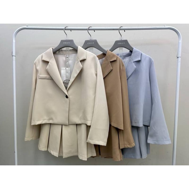 𝐑𝐈𝐂𝐇🏷️ 𝐒𝐚𝐥𝐞 ୨୧實拍*西裝外套+百褶裙兩件套🫧現貨-細節圖7