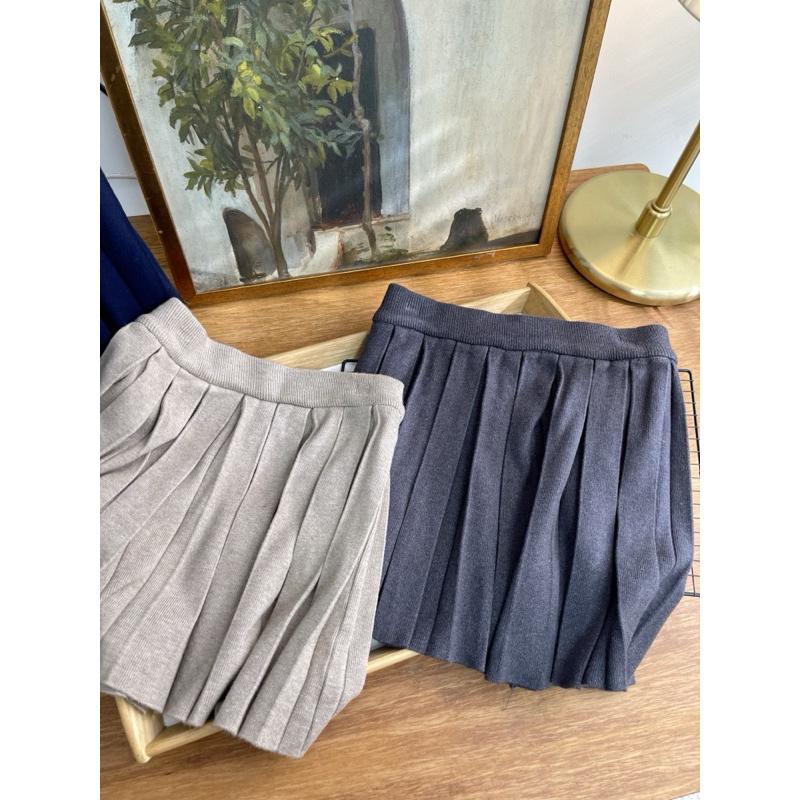 𝐑𝐈𝐂𝐇｜超顯瘦遮跨針織百褶裙🫶🏻現貨-細節圖5