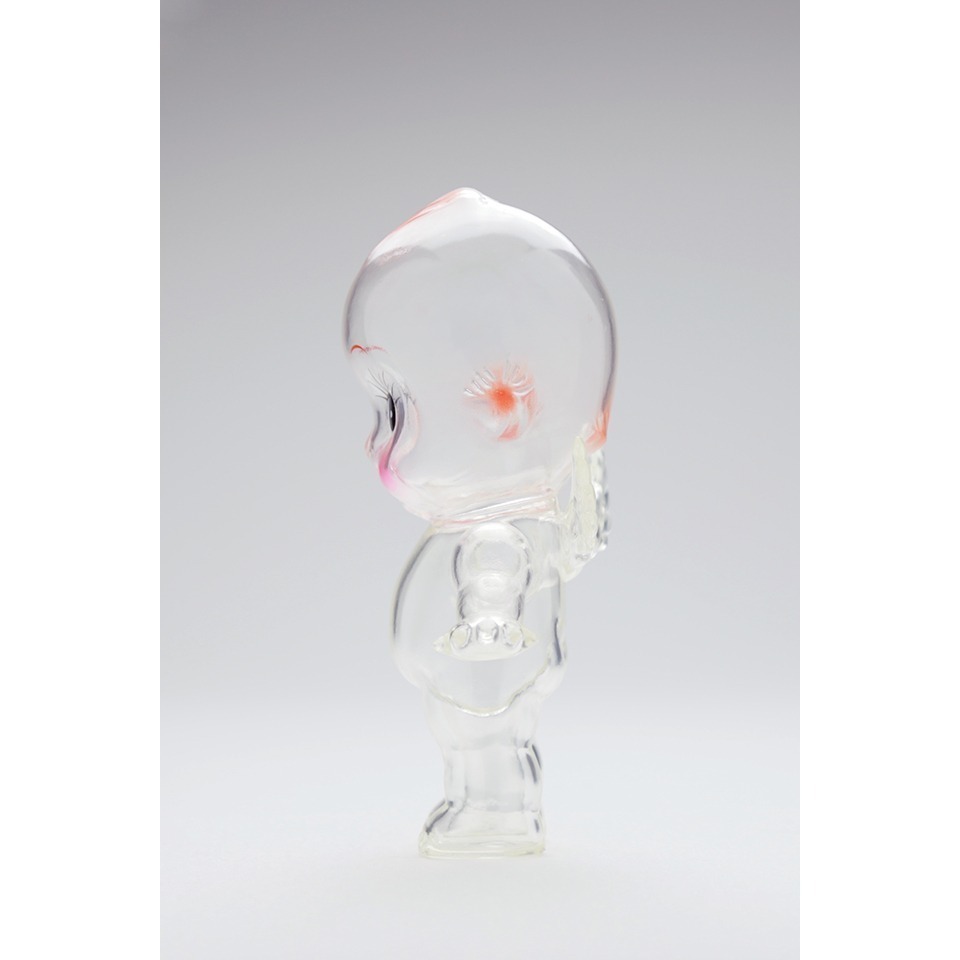 《希望之棲》【現貨】日本製透明Q比娃娃 尺寸15公分 透明Q比 復刻公仔 QPキューピ OBITSU製作所新品-細節圖3