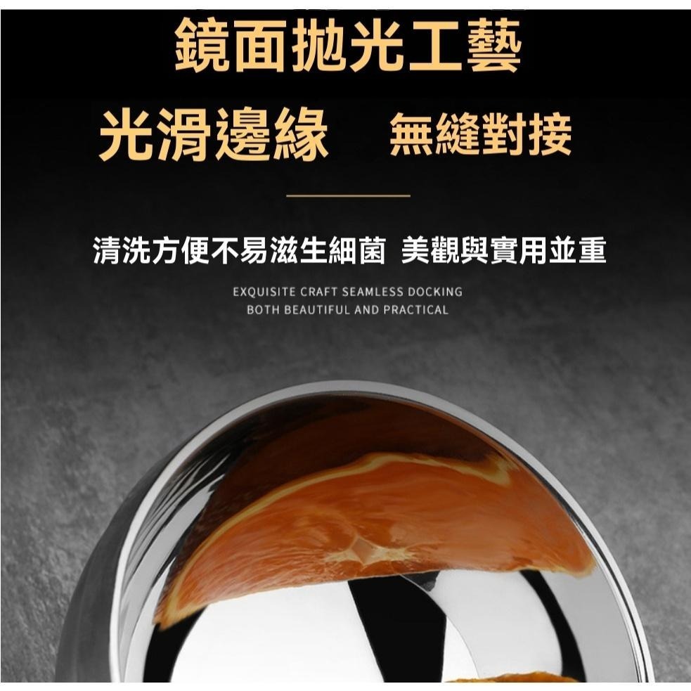 碗 不鏽鋼碗 大碗公  不鏽鋼碗 加厚雙層304不銹鋼碗 拉麵碗 湯碗 泡麵碗  沙拉碗 兒童碗 寵物碗 菜盤 狗盆-細節圖2
