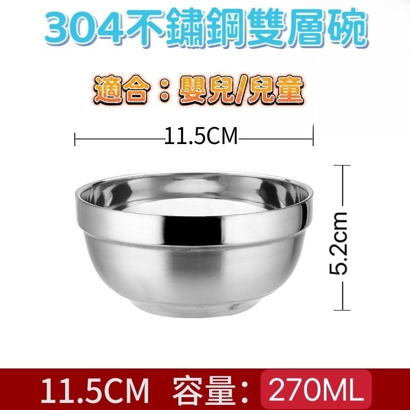碗 不鏽鋼碗 大碗公  不鏽鋼碗 加厚雙層304不銹鋼碗 拉麵碗 湯碗 泡麵碗  沙拉碗 兒童碗 寵物碗 菜盤 狗盆-規格圖9