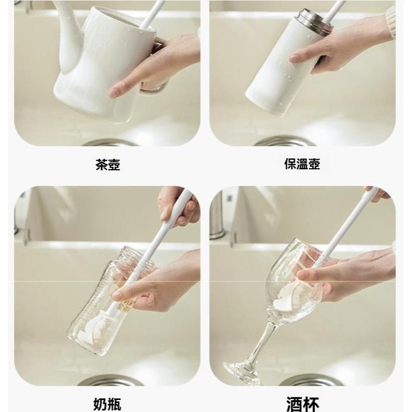 摺疊刷 刷杯子神器 奶瓶刷 瓶子刷 刷子 保溫瓶 茶壺 水杯 奶瓶 保溫瓶刷 清潔刷 多功能刷子 DIY 清潔 無死角-細節圖9