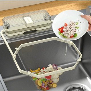 現貨 不沾手 濾水網 水槽過濾網 濾網 菜渣袋 菜渣網 瀝水袋 瀝水網 一次性 過濾網 剩菜剩飯 瀝水網架 家用 瀝水器-規格圖9
