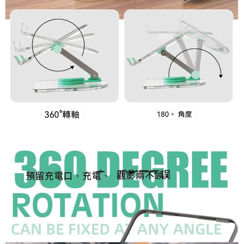 手機支架 懶人支架 桌上手機支撐架 平板支架 小禮物 書架 全新爆款壓克力 360度旋轉平板電腦桌面多功能直播支架-細節圖9