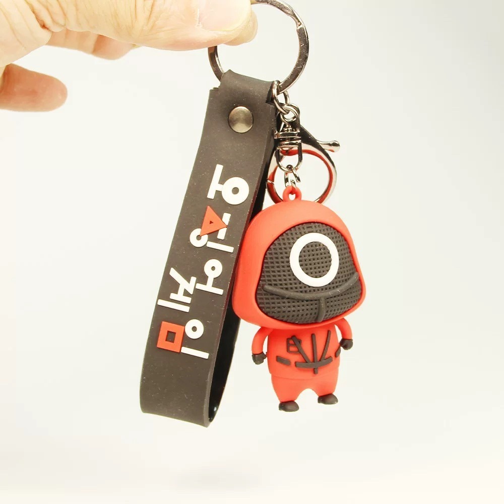 魷魚遊戲鑰匙圈 魷魚遊戲吊飾 魷魚遊戲周邊 魷魚遊戲公仔鑰匙圈 魷魚遊戲角色吊飾 魷魚遊戲人偶吊飾 魷魚遊戲玩偶鑰匙圈-規格圖7