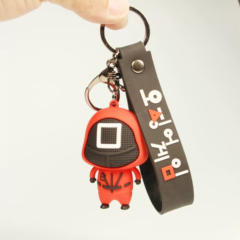 魷魚遊戲鑰匙圈 魷魚遊戲吊飾 魷魚遊戲周邊 魷魚遊戲公仔鑰匙圈 魷魚遊戲角色吊飾 魷魚遊戲人偶吊飾 魷魚遊戲玩偶鑰匙圈-規格圖7