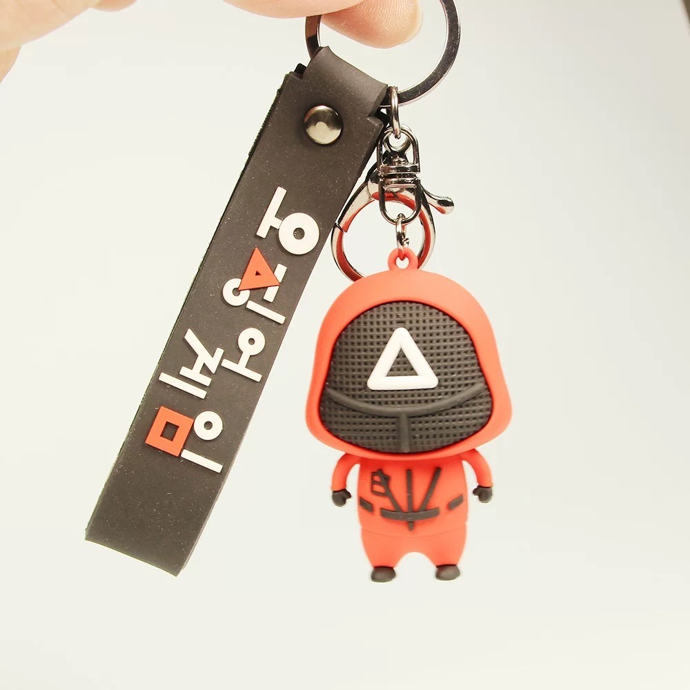 魷魚遊戲鑰匙圈 魷魚遊戲吊飾 魷魚遊戲周邊 魷魚遊戲公仔鑰匙圈 魷魚遊戲角色吊飾 魷魚遊戲人偶吊飾 魷魚遊戲玩偶鑰匙圈-規格圖7