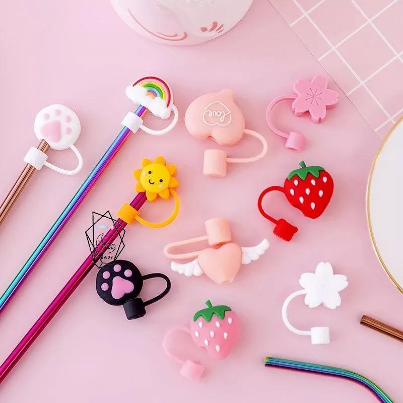 【貝比】吸管套 吸管防塵套 防塵塞 吸管 贈品 吸管帽 防塵套 吸管塞 防汙 環保吸管 玻璃吸管 矽膠 可愛-細節圖2