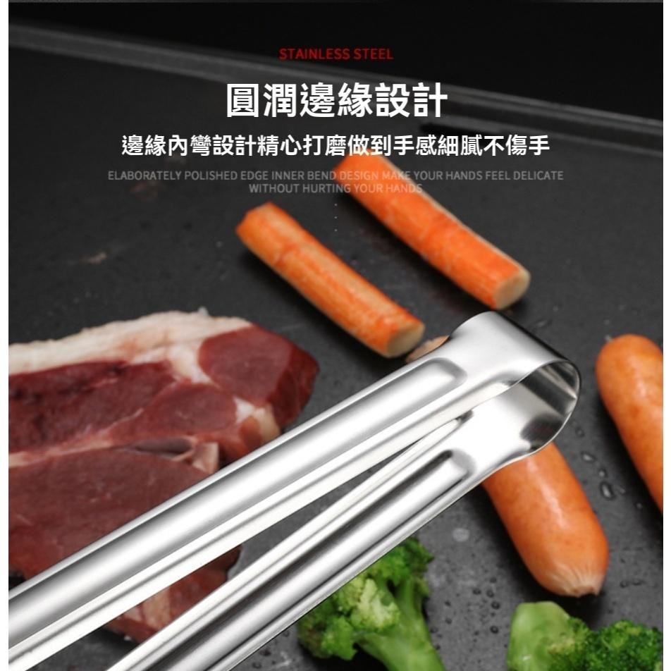夾子 露營 烤肉 聚會 食品夾 廚房 不鏽鋼夾 燒烤夾 拌菜 氣炸鍋 麵包夾 餐具 叉子 結實耐用 GD生活批發-細節圖5