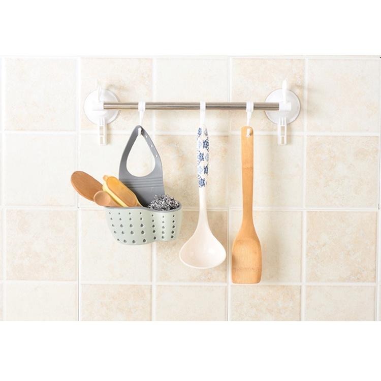 水槽掛袋 瀝水袋 瀝水 收納掛籃 瀝水籃 收納袋 水龍頭掛袋 水龍頭置物籃 洗手槽掛袋 瀝水架 可調節掛袋  免打孔設計-細節圖9