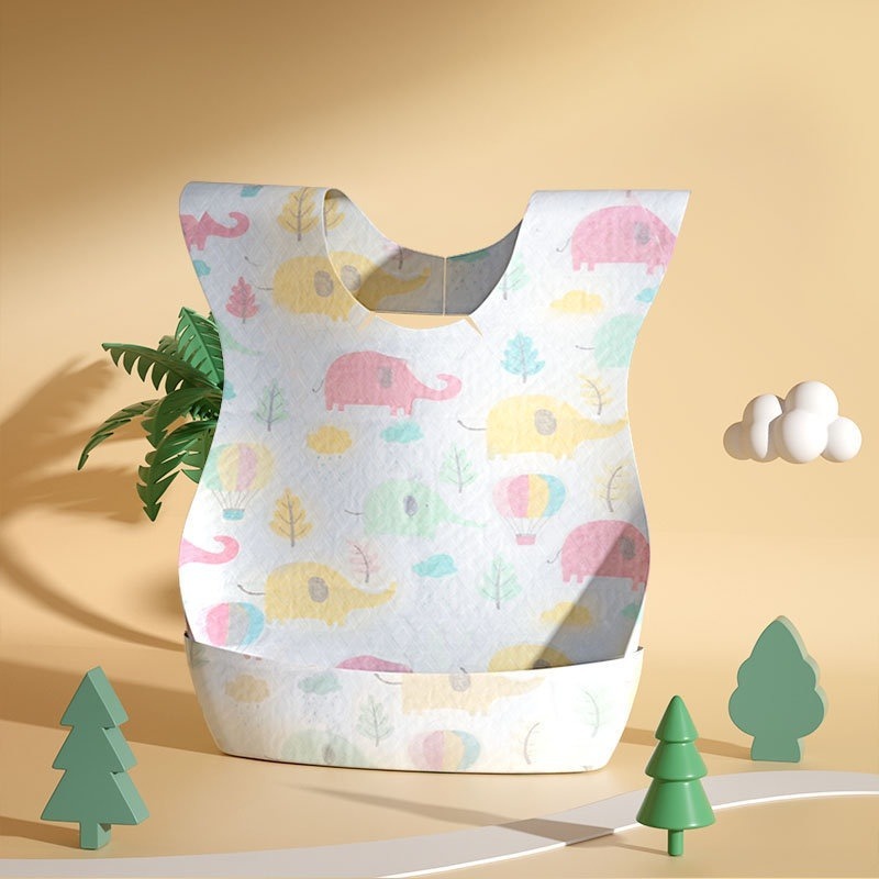 10個30元 一次性圍兜 拋棄式圍兜 防水圍兜 圍兜 方便 口水巾 紗布巾 圍兜兜 飯兜 防髒汙 批發 吃飯圍兜-規格圖9