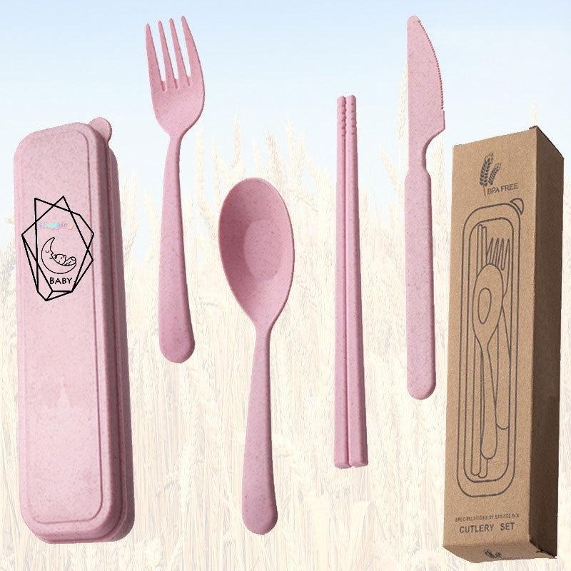 『貝比』 小麥餐具【三件組送紙盒包裝】免洗餐具 環保餐具 餐具組外出餐具組 環保筷 小麥秸稈 環保餐具 贈品 選舉小物-細節圖4