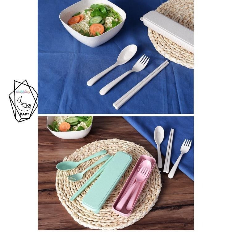 『貝比』 小麥餐具【三件組送紙盒包裝】免洗餐具 環保餐具 餐具組外出餐具組 環保筷 小麥秸稈 環保餐具 贈品 選舉小物-細節圖8