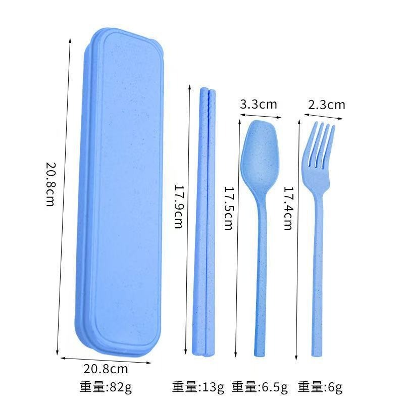 『貝比』 小麥餐具【三件組送紙盒包裝】免洗餐具 環保餐具 餐具組外出餐具組 環保筷 小麥秸稈 環保餐具 贈品 選舉小物-規格圖9