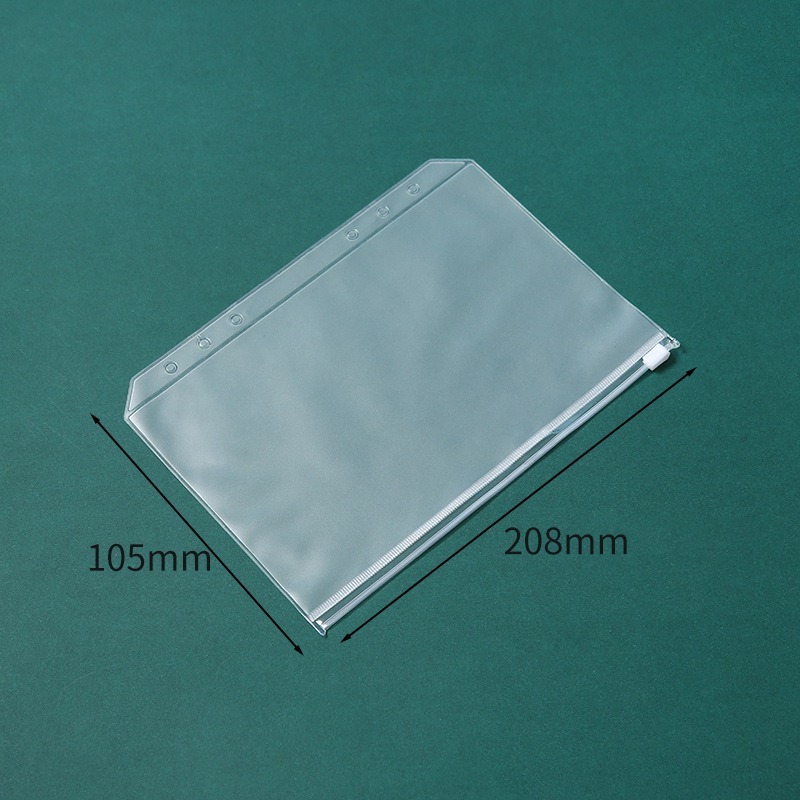 【零錢收納】活頁夾鏈袋 活頁收納袋 記帳本 活頁夾 活頁本 活頁 手冊 記帳本 鈔票收納 收納袋 鈔票收納 收據本-規格圖9