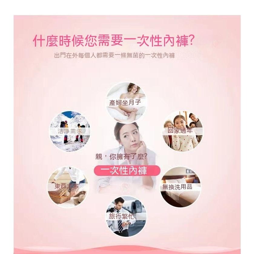 10條30元 免洗內褲 一次性內褲 一次性免洗內褲  分裝袋 免洗 出國 旅遊 生理褲 月子褲-細節圖3