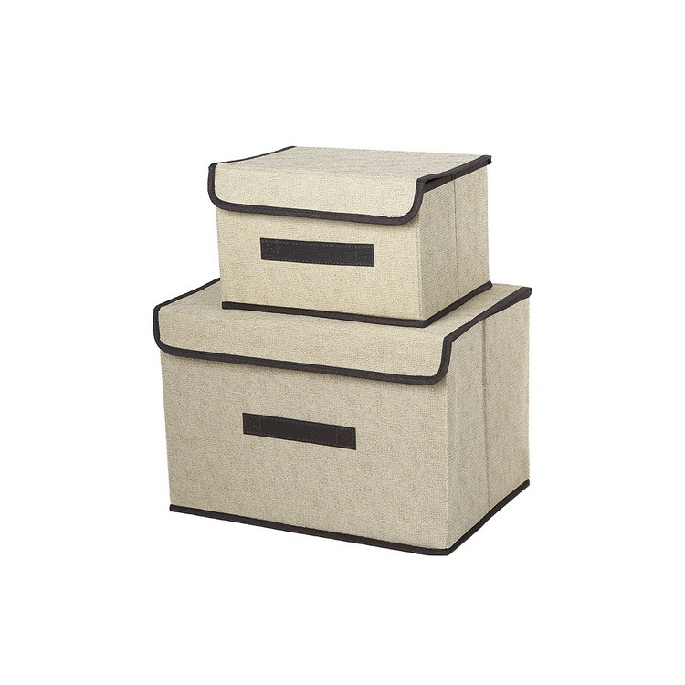 收納盒 收納 棉麻折疊收納箱 衣物內衣整理箱床底 居家收納 兒童衣服儲物箱 桌上收納 收納籃 棉麻收納籃收納袋-規格圖9