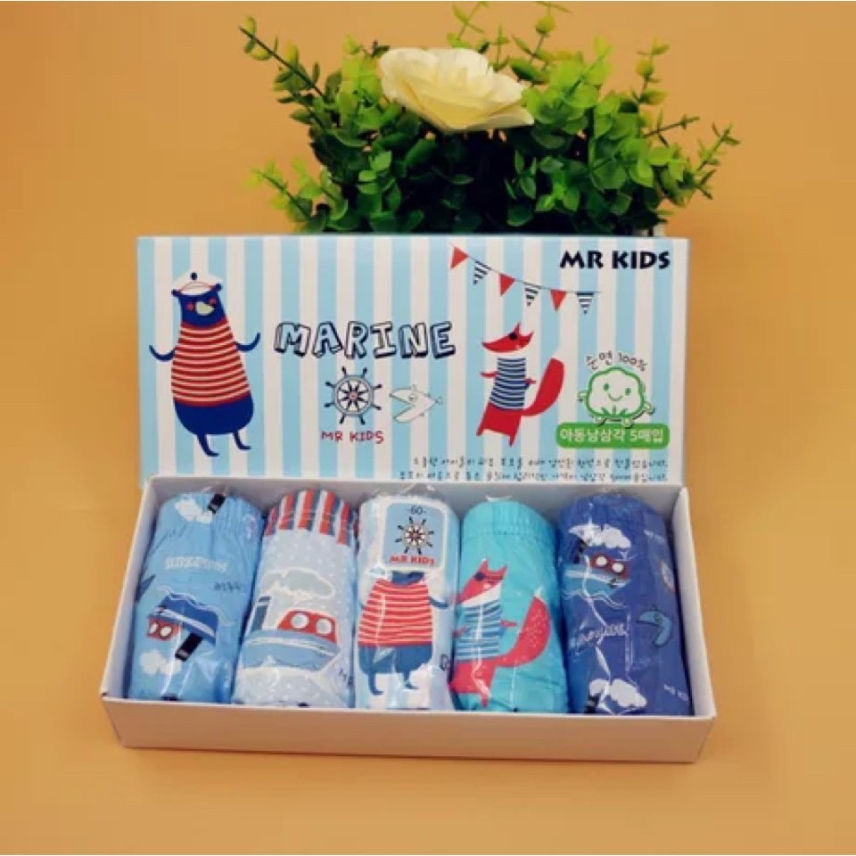 內褲 熱銷 兒童內褲 透氣禮盒 男童 三角內褲 盒裝5件 類純棉 恐龍 小恐龍 卡車 賽車 可愛-規格圖9