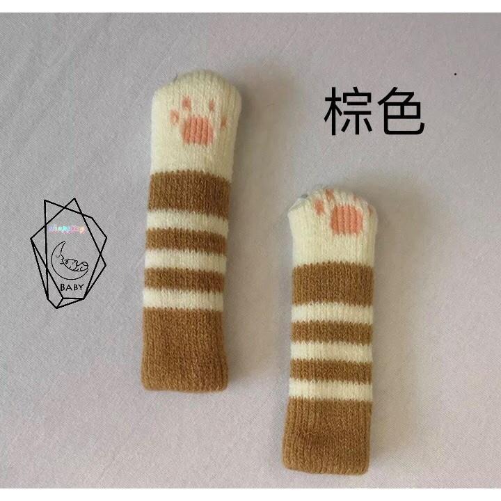 4個一套16元 門把套 椅子靜音木地板耐磨雙層加厚針織腳墊 貓咪造型腳套 桌椅套 貓咪肉球腳套 桌腳套 貓腳套 椅腳套-細節圖5