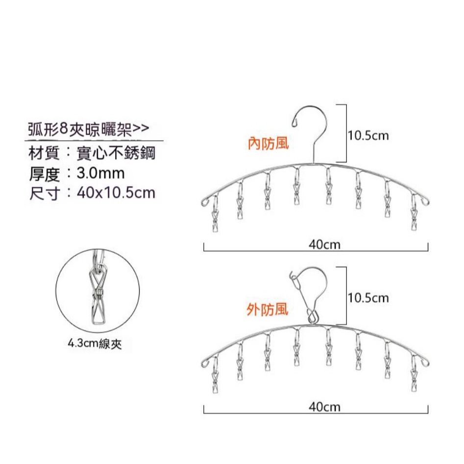 不鏽鋼曬衣夾 曬襪夾 20夾衣夾 不鏽鋼衣夾 曬襪神器 曬衣夾 多夾曬衣架 20夾曬衣夾 曬襪神器 現貨 GD生活批發-規格圖9