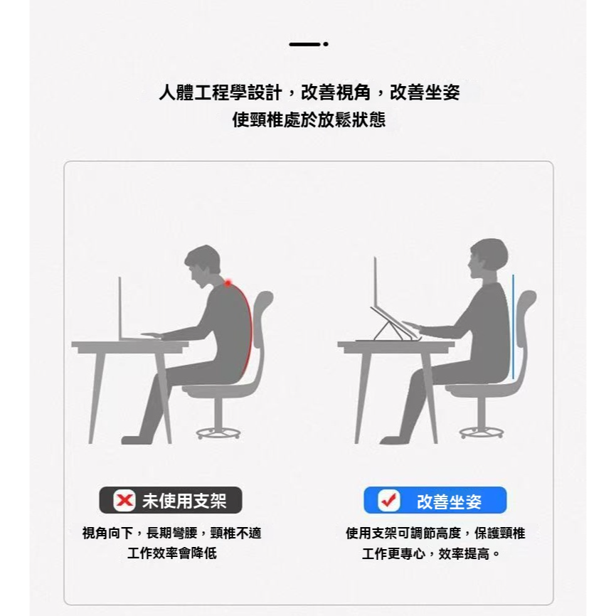 筆記型電腦支架 筆電支架 筆電散熱架 筆電增高架 筆電托架 筆電桌面支架 筆電折疊支架 筆電鋁合金支架 筆電散熱支架-細節圖9