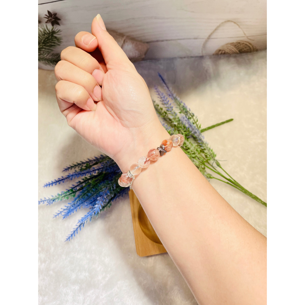 紅膠花水晶項鍊好運與美貌並存人緣爆棚10mm-細節圖2