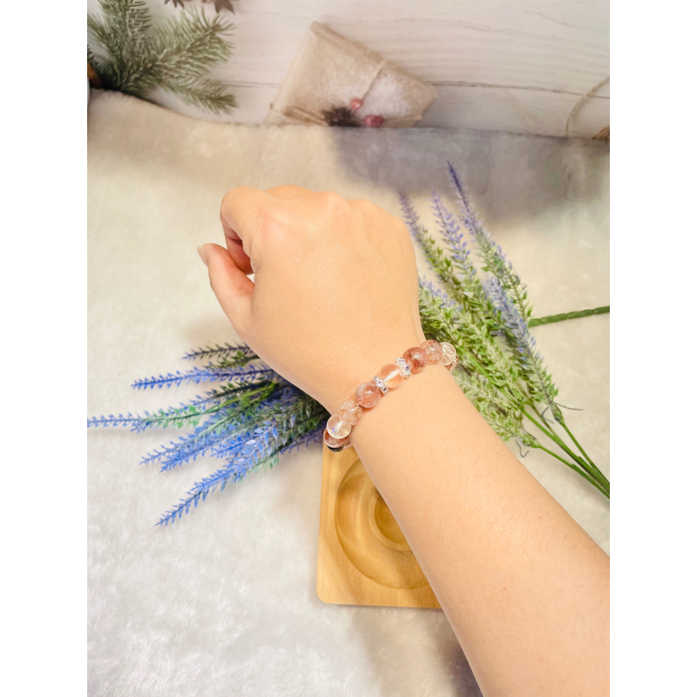 紅膠花水晶項鍊好運與美貌並存人緣爆棚10mm-細節圖3