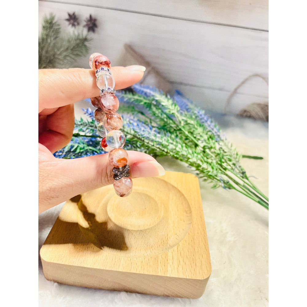 紅膠花水晶項鍊好運與美貌並存人緣爆棚10mm-細節圖4