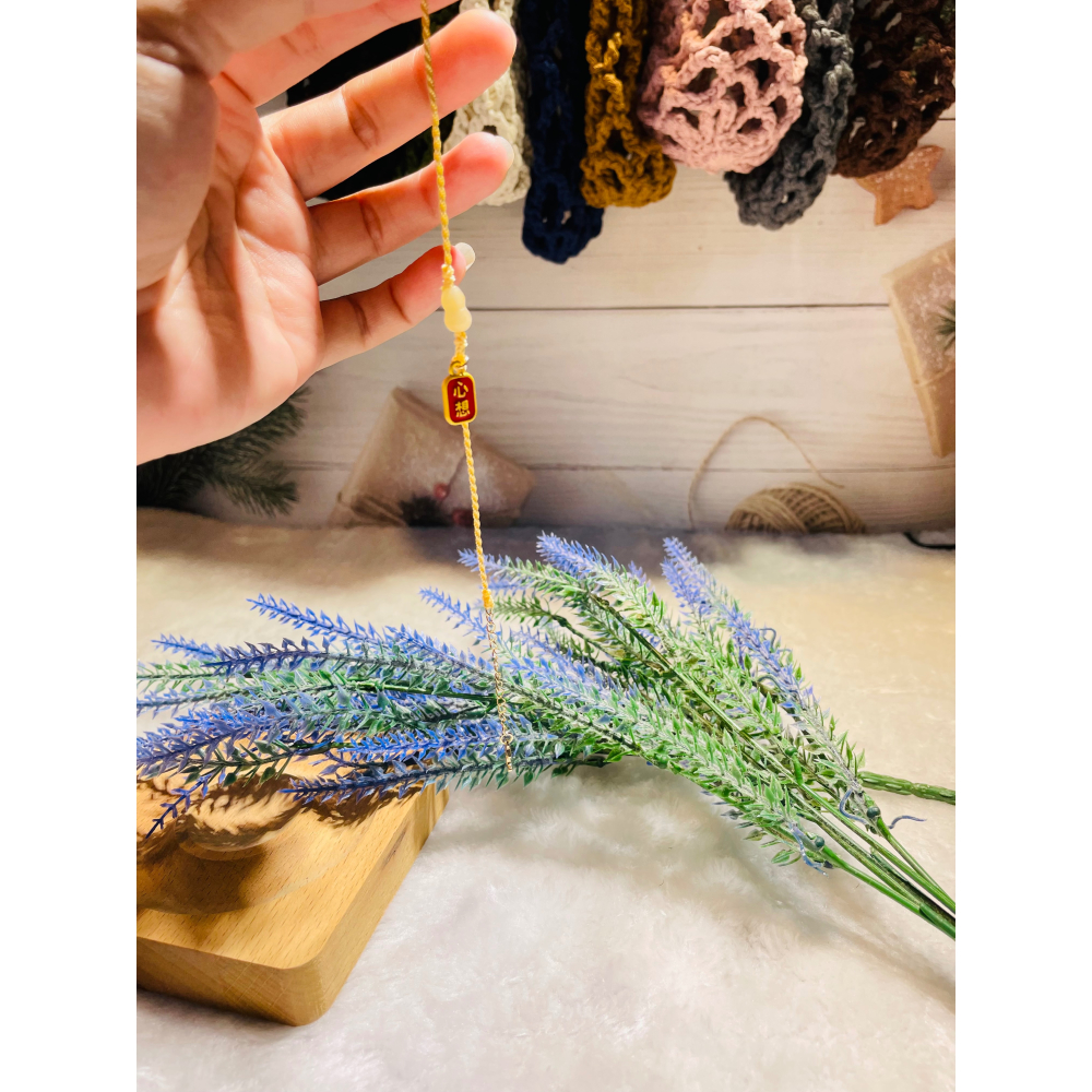 心想事成葫蘆極細編織手繩-細節圖3