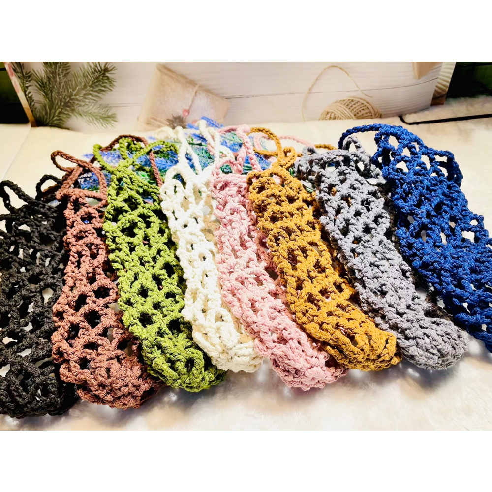 手作鉤織水杯袋咖啡杯冰霸杯保溫壺通用攜帶方便-細節圖4