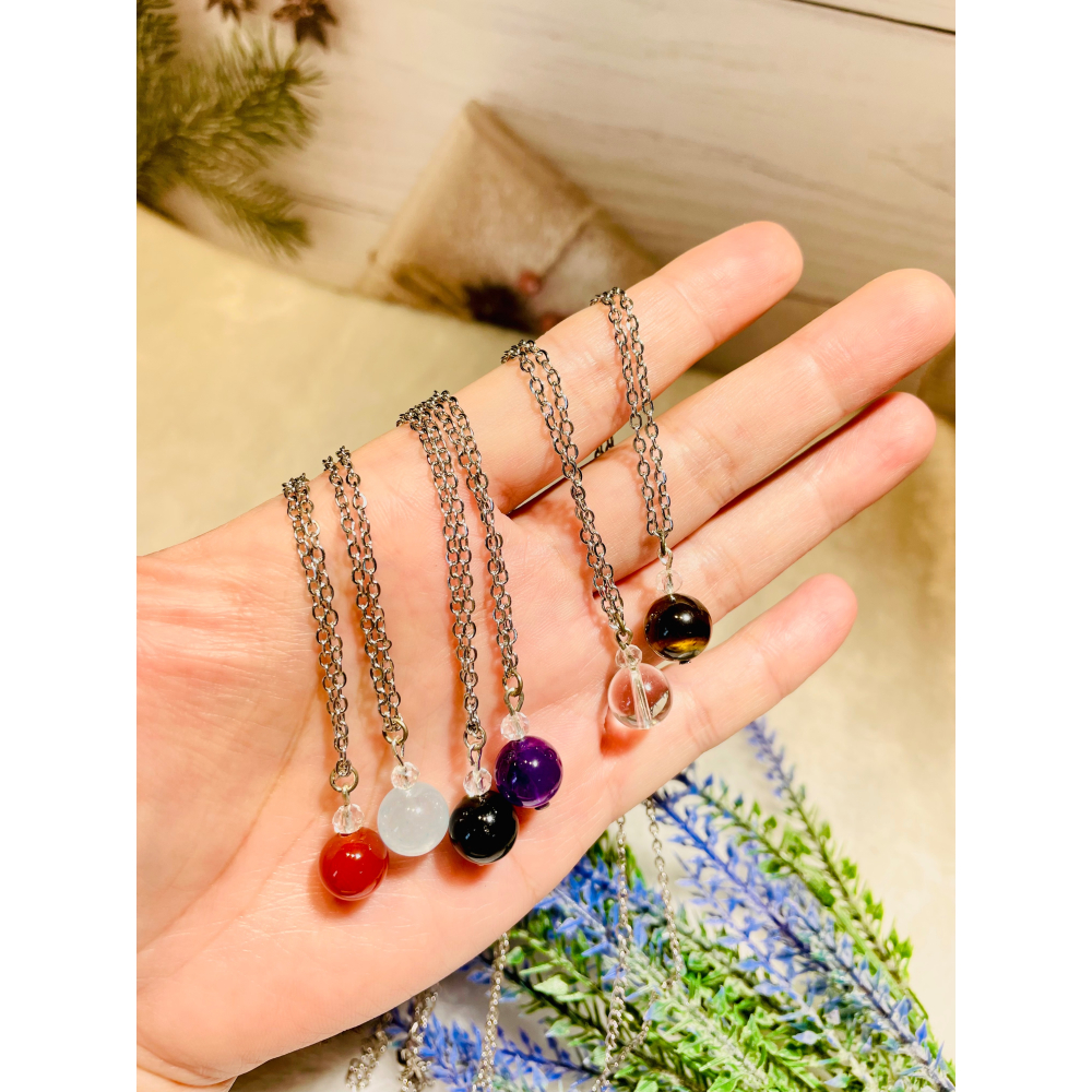 時尚開運水晶鈦鋼項鏈輕鬆拿捏氛圍感一秒變女神-細節圖2