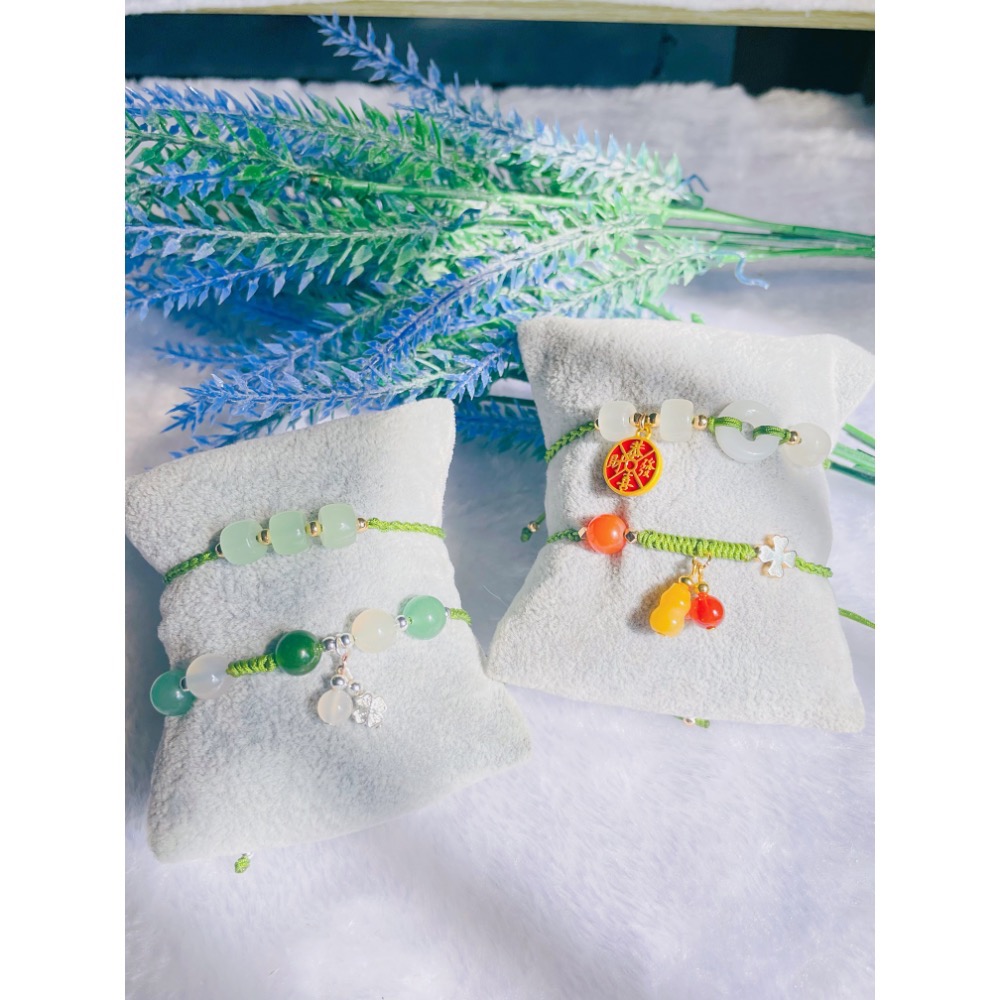 綠色系編織手繩-細節圖3