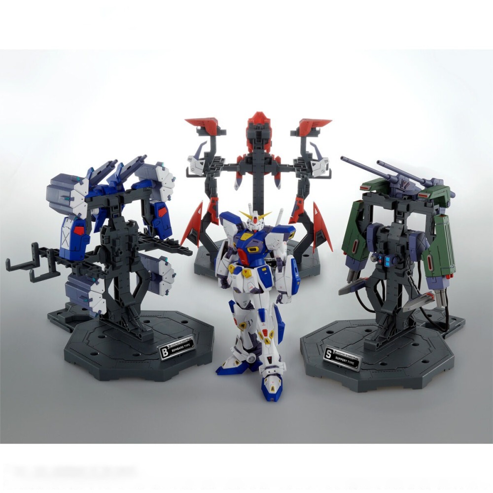 [現貨] pb限 正版 MG Gundam F90 鋼彈 PACK HANGER 專用展示架 裝備展示架 背包架-細節圖5