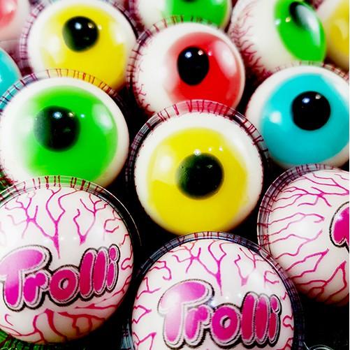 Candy Palace 糖果殿 Trolli 爆漿眼球 爆炸星球 4粒 眼球 地球 德國 QQ糖 整人 軟糖 萬聖節-細節圖2