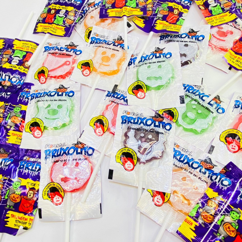 Candy Palace 糖果殿 萬聖紋舌棒棒糖 水果口味 棒棒糖 巴西 萬聖節 整人 全素 素食-細節圖2