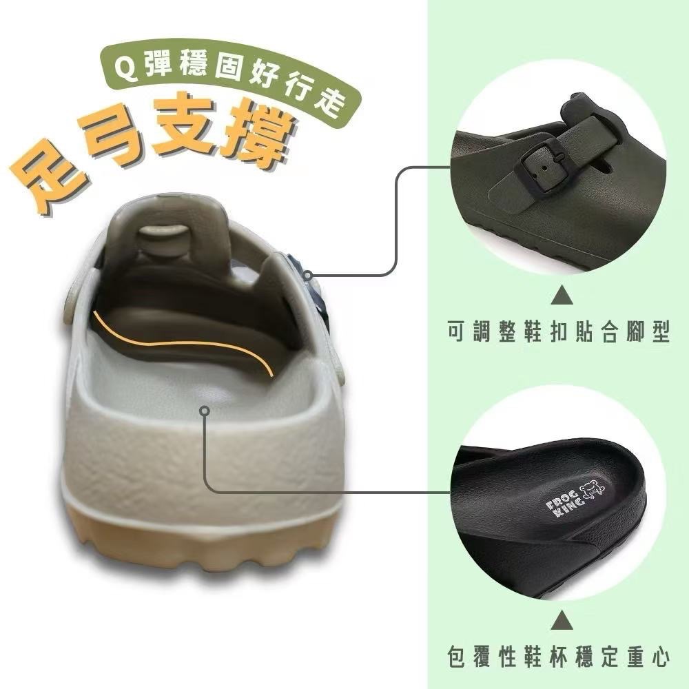 [台灣現貨] 男女款 防水輕量拖鞋 輕量柔軟 戶外拖鞋 平底拖鞋-細節圖6