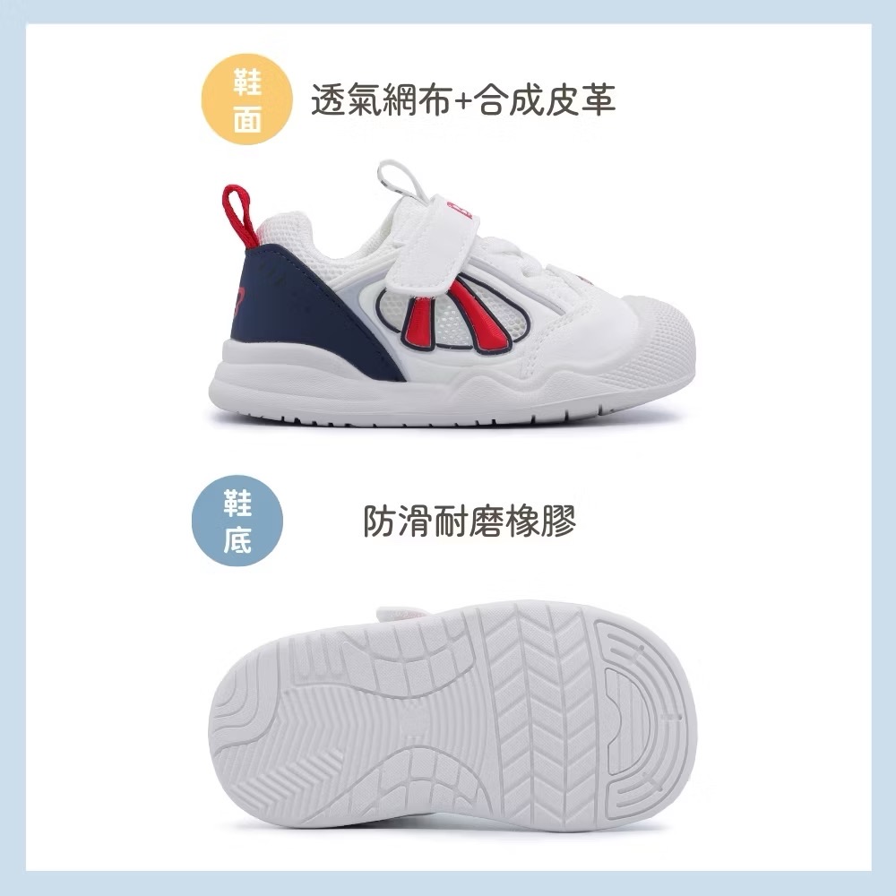 💥寬楦 防滑💥巴布豆 超輕量透氣網面魔鬼氈童鞋 寶寶鞋 涼鞋-細節圖7