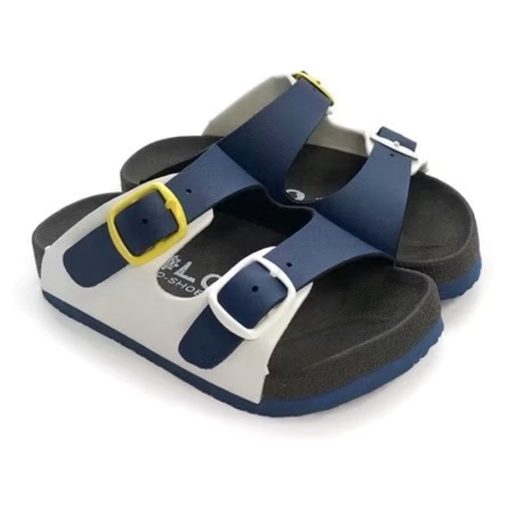 MIT 台灣製 童鞋 跳色小方釦休閒童拖鞋-規格圖9