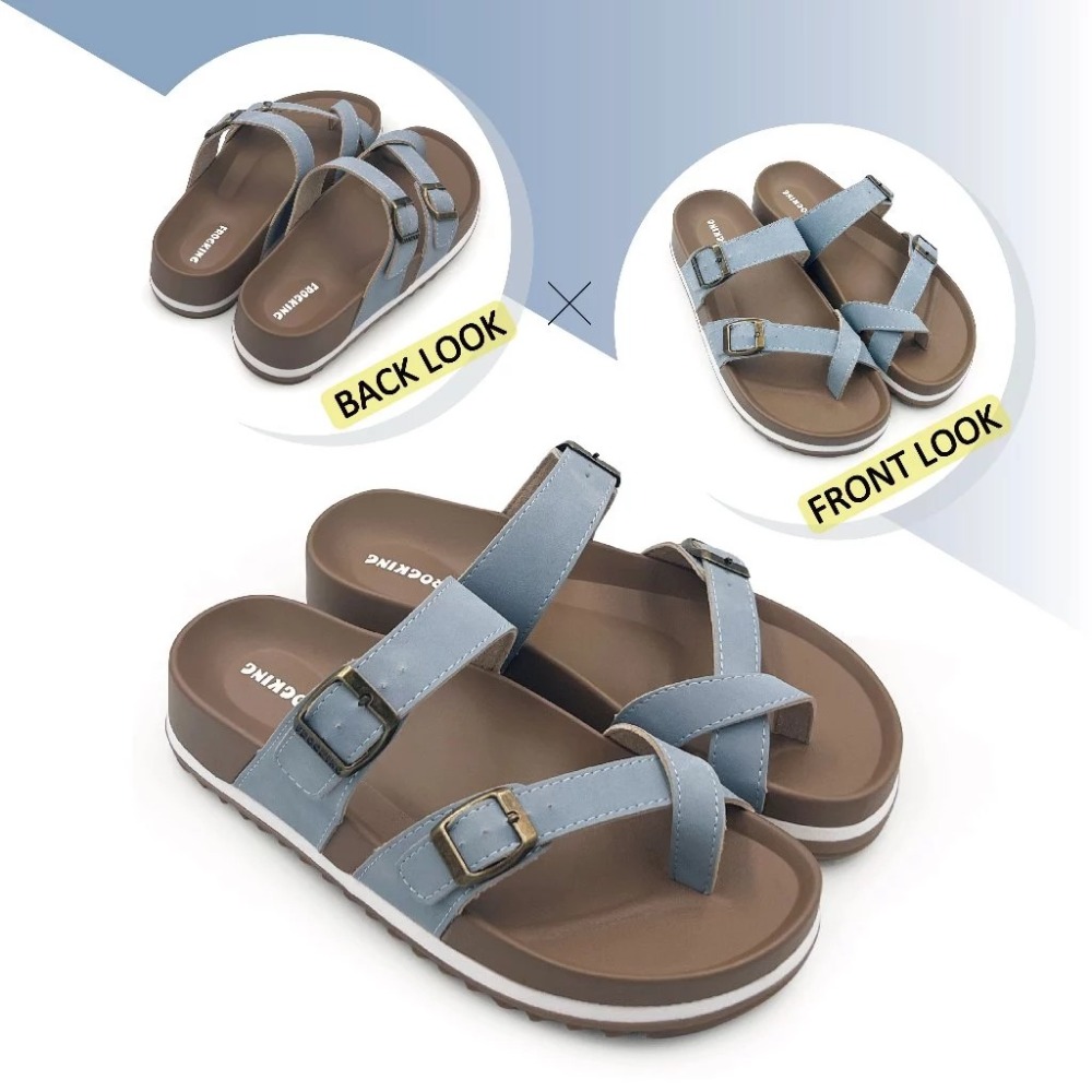 FROGKING 女鞋 繞趾羅馬風厚底足弓減壓拖鞋-規格圖11