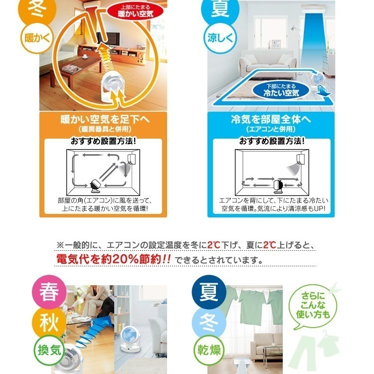 快速出貨 附發票保固 IRIS OHYAMA 循環扇 HM23 電風扇 桌扇  低噪音 對流扇-細節圖3