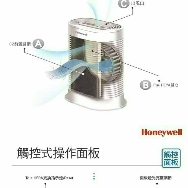 Honeywell HPA100 APTW 抗敏 清淨機 4-8坪 空氣清淨機 授權店登錄馬達保固五年-細節圖2