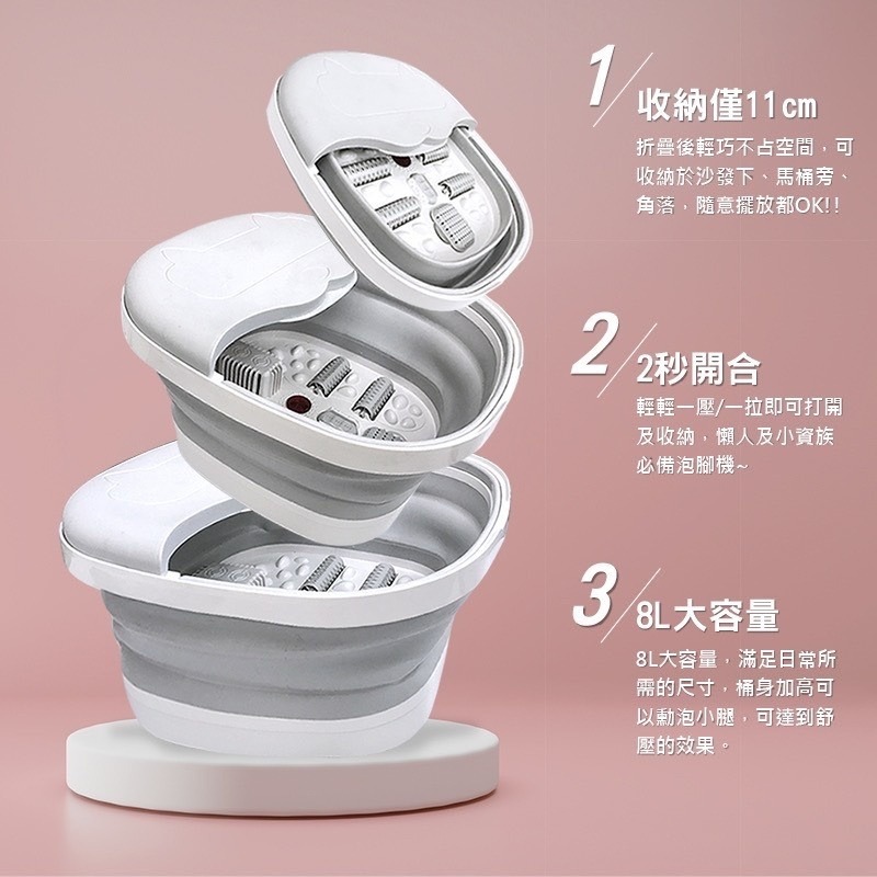 【LAPOLO 藍普諾 發票保固】氣泡SPA 活氧 恆溫 折疊 泡腳機 LA-N6736-細節圖2