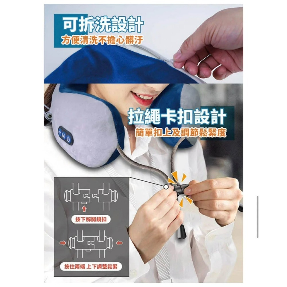 Kolin 歌林 USB充電式 揉捏按摩枕 按摩枕 肩頸按摩器 頸枕 KMA-HC600【24H快速出貨 附發票保固】-細節圖5
