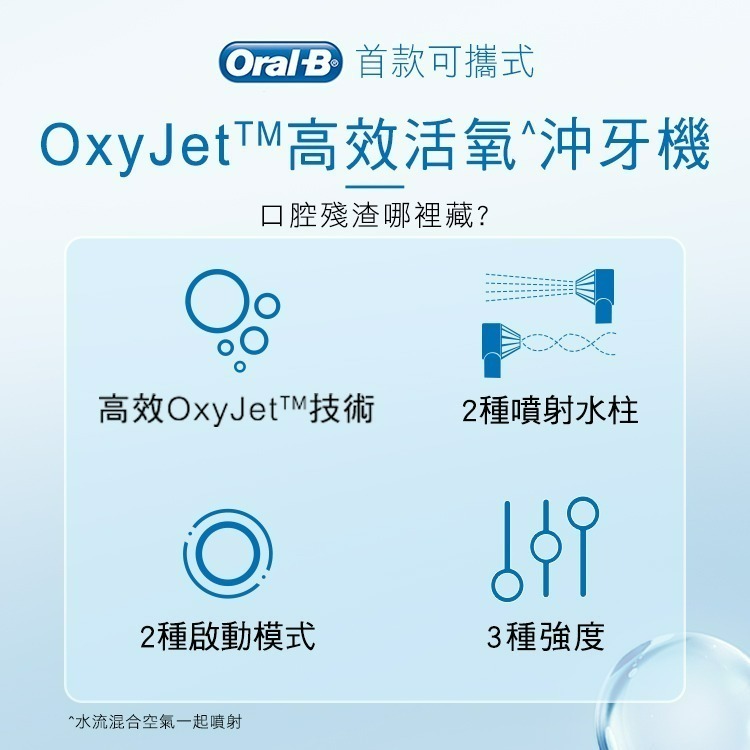 【Oral-B 歐樂b】手持 高效 活氧沖牙機 MDH20 沖牙器-細節圖5