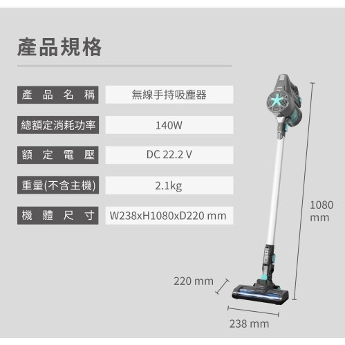 【Heran 禾聯】智慧無線手持吸塵器 HVC-14UL010 吸塵器 無線吸塵器-細節圖5